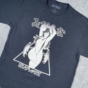 Lewd Complex‎ Shirt Mens Large Black Anime Succubus Graphic Tee Japanese Otaku